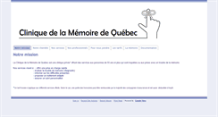 Desktop Screenshot of cliniquememoirequebec.com