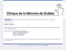 Tablet Screenshot of cliniquememoirequebec.com